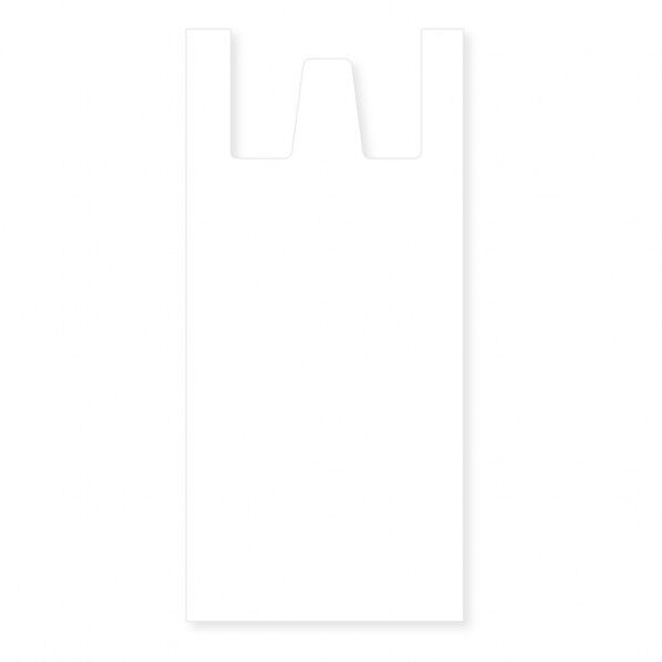 持ち手付き再生原料ポリ袋 無地 白 30L