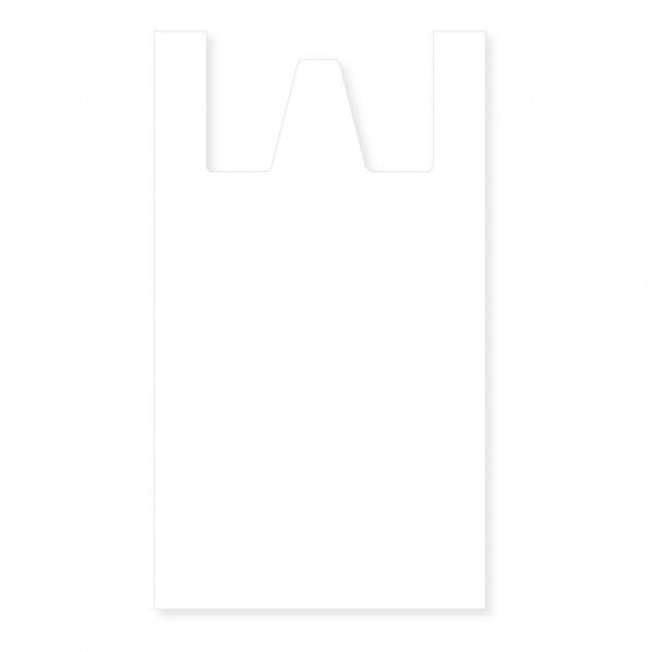 持ち手付き再生原料ポリ袋 無地 白 45L