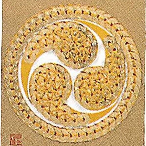 panami 「コイン手芸」家紋シリーズ No.9丸に左三つ巴