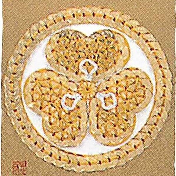 Panami 「コイン手芸」家紋シリーズ No.8丸に片喰