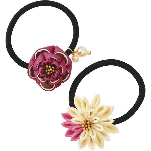 タカギ繊維 Panami 手芸キット コットン生地で作る 普段づかいの つまみ細工 ヘアゴムセット