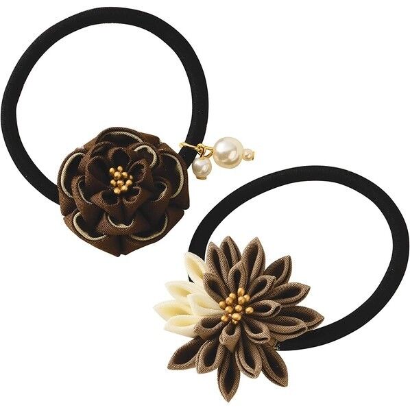 タカギ繊維 Panami 手芸キット コットン生地で作る 普段づかいの つまみ細工 ヘアゴムセット