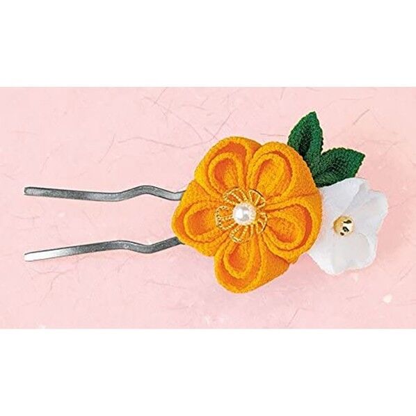 タカギ繊維 京ちりめんつまみ細工 お花のかんざし