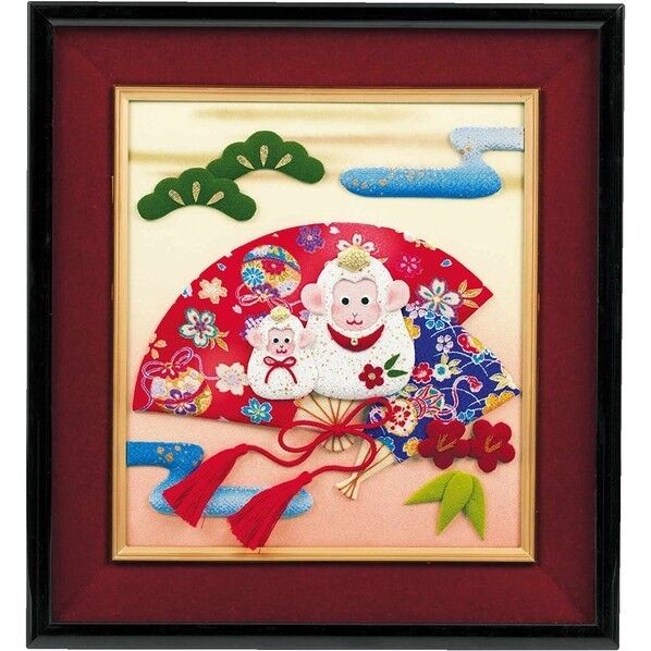 Panami 押絵キット 干支 申 大色紙 招福扇