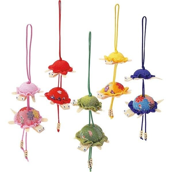 Panami 京ちりめん 五色の根付キット 親子亀