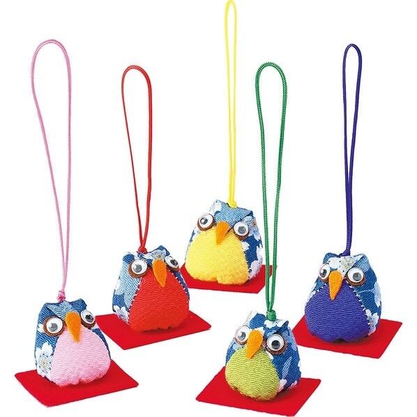 Panami 京ちりめん 五色の根付キット 藍の福ろう