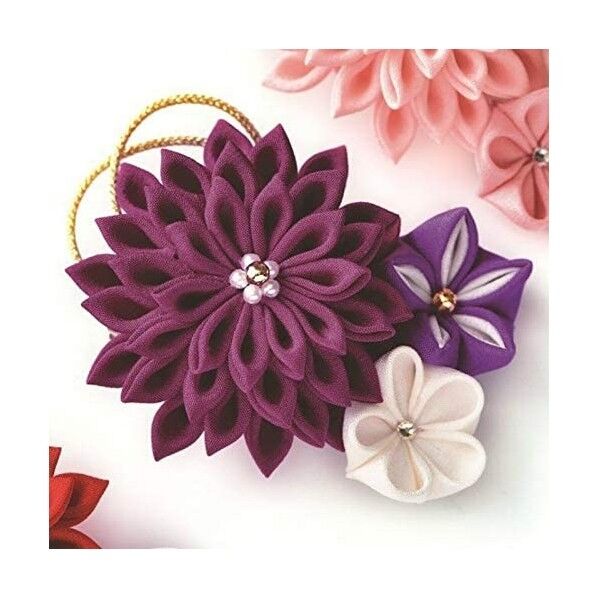 タカギ繊維 Panami ちりめん細工キット 正絹つまみ細工 煌めきのブローチ