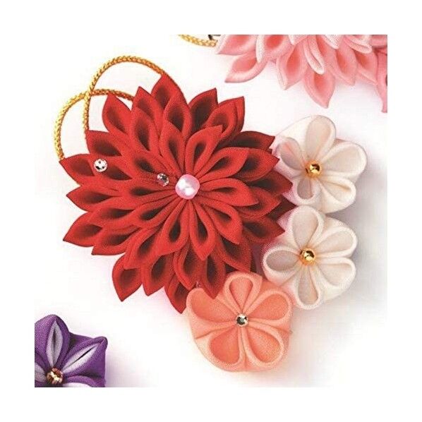 タカギ繊維 Panami ちりめん細工キット 正絹つまみ細工 煌めきのブローチ