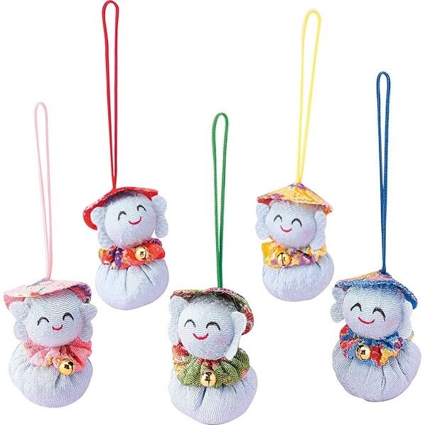 Panami 京ちりめん 五色の根付キット 地蔵