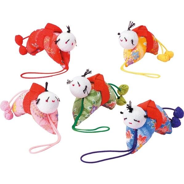 Panami 京ちりめん 五色の根付キット 這う子人形