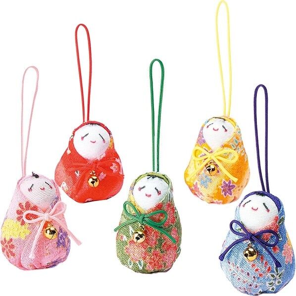 Panami 京ちりめん 五色の根付キット 姫だるま