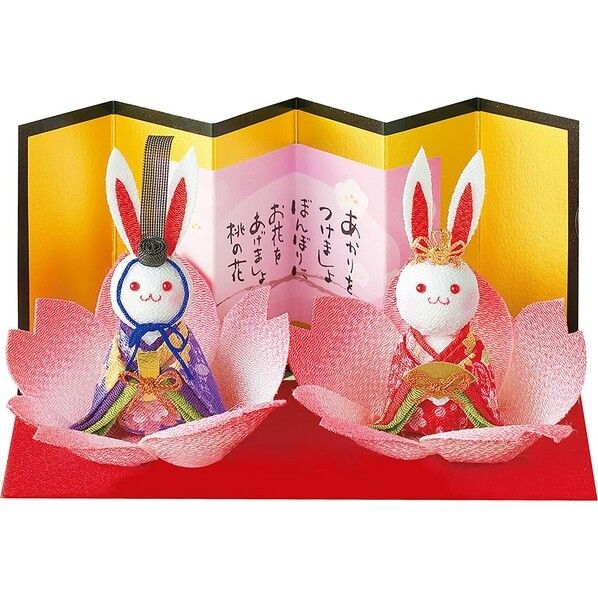 Panami 節句 キット 両面テープを使って作る 花びらおひなさま うさぎ