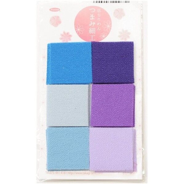 タカギ繊維 Panami 京ちりめん つまみ細工 カット済み 材料 ちりめん はぎれ 布