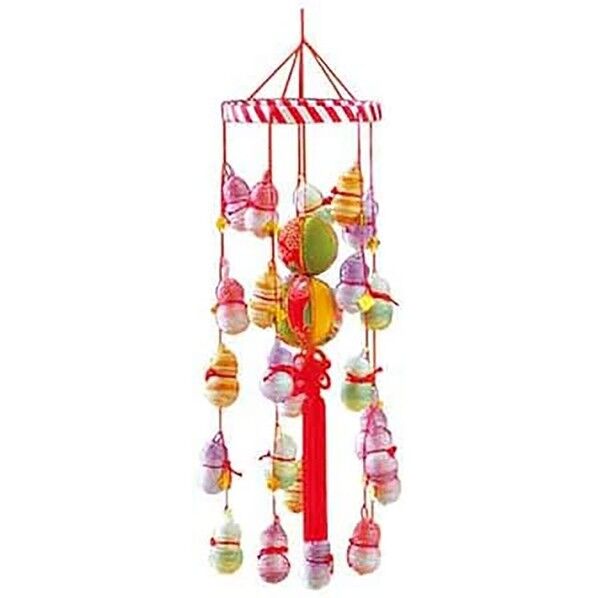 Panami 手芸キット メタリックヤーン ひょうたんのつるし飾り 小 ルビー使用