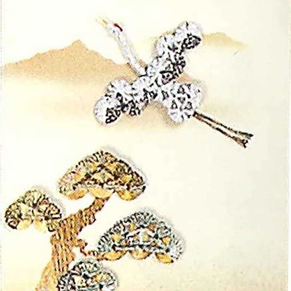 Panami 「コイン手芸」祝額 パート2/No.7 鶴と松