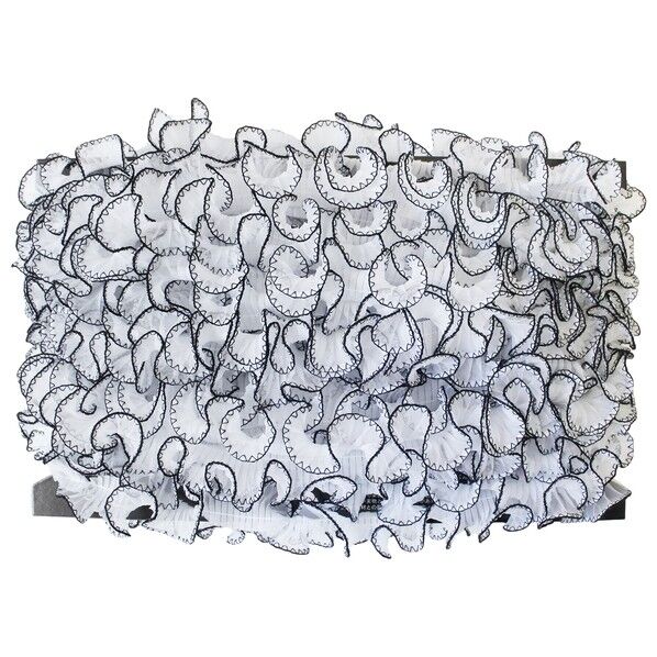 渡辺布帛工業 テトロンウェーブフリルレース カラー縁