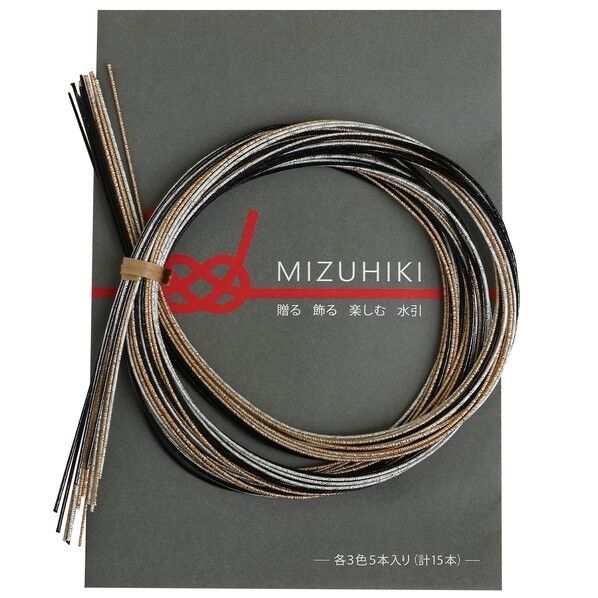 Piece piece MIZUHIKI 水引アソートセット リーフレット付 長さ90×幅1×高さ1mm 銀河 PHC-100-17 1袋