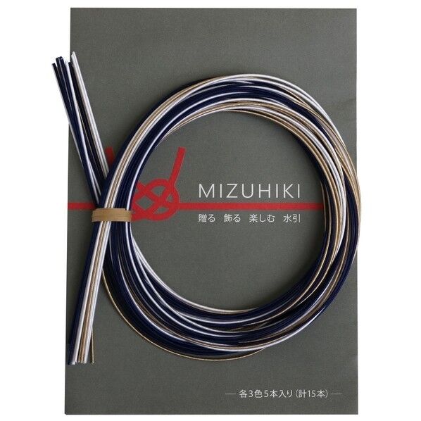 Piece piece MIZUHIKI 水引アソートセット リーフレット付 長さ90×幅1×高さ1mm 群青 PHC-100-13 1袋