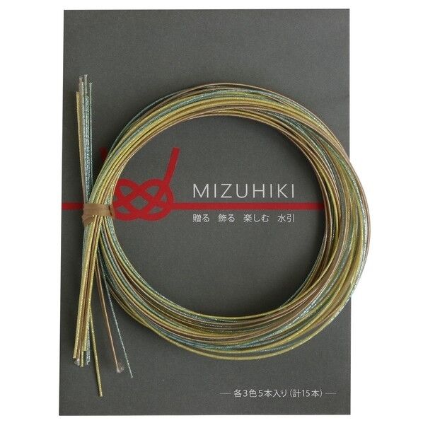 Piece piece MIZUHIKI 水引アソートセット リーフレット付 長さ90×幅1×高さ1mm くちなし PHC-100-8 1袋