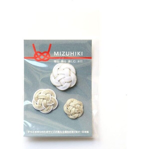 Piece Piece MIZUHIKI 水引 梅結び アソートセット 白金 PHC-099-8 1袋