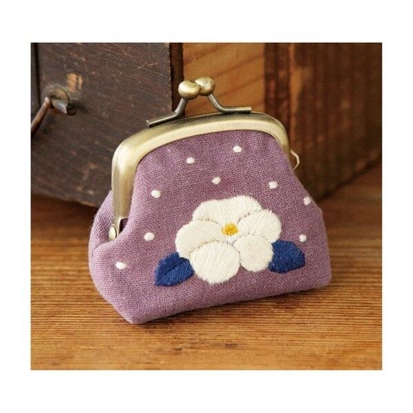 Piece piece スミレソラ 大和撫子ながま口キット 椿 約W7×H7×マチ3cm PHC-061-4 1個