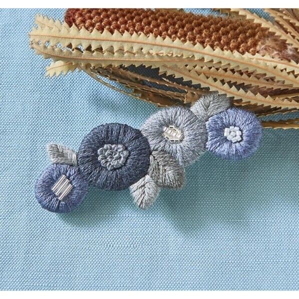 piece 刺しゅうキット k.omono fioret hair accessory ヘアクリップ