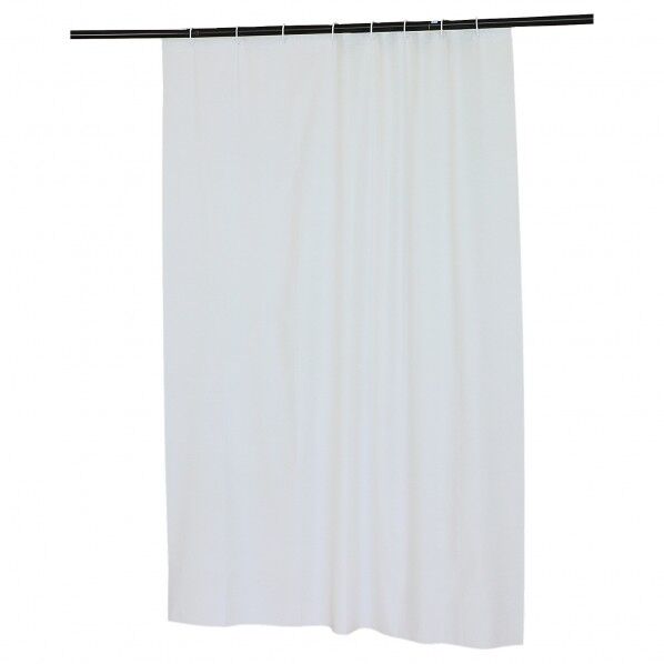シャワーカーテン ホワイト 130×178cm フック付き