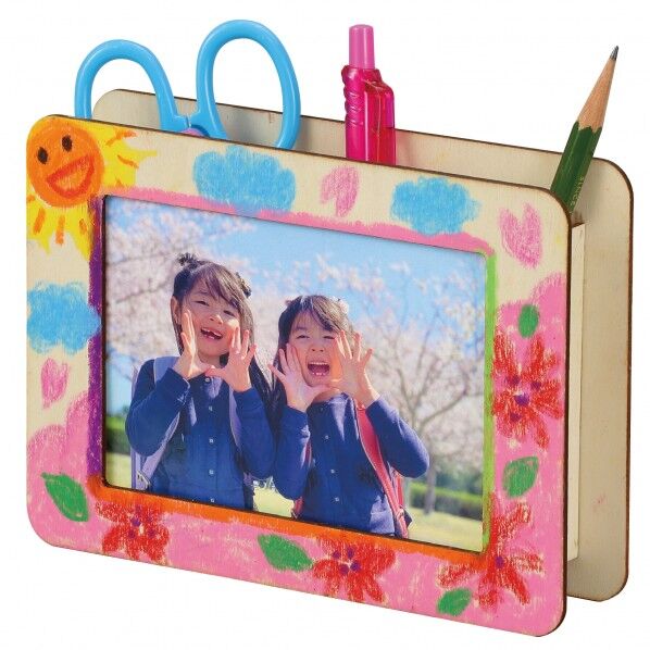 木製小物入れL判 ホワイトシート付