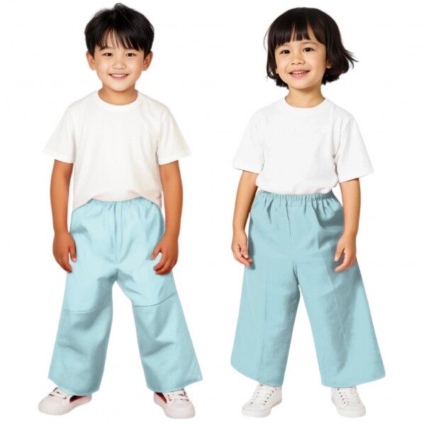 衣装ベース J ズボン 水色 総丈:640mm、胴回り:450~900mm、股下:415mm 4271 1個