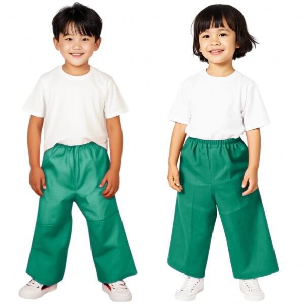 衣装ベース C ズボン 緑 総丈:540mm、胴回り:360~700mm、股下:350mm 4277 1個