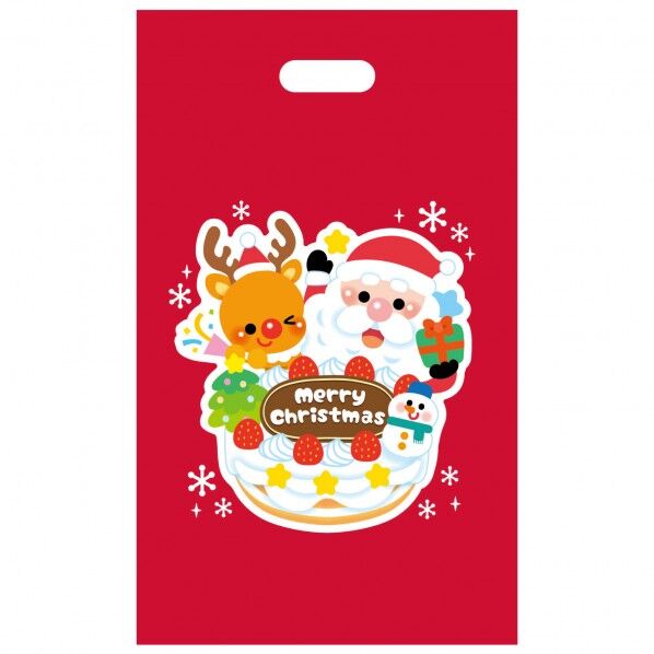 ※法人専用品※アーテック クリスマスプレゼント袋(マチ無) 100枚 500×300mm 9534 100枚