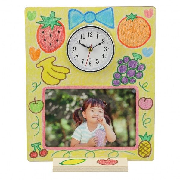 おえかきフォトフレームクロック