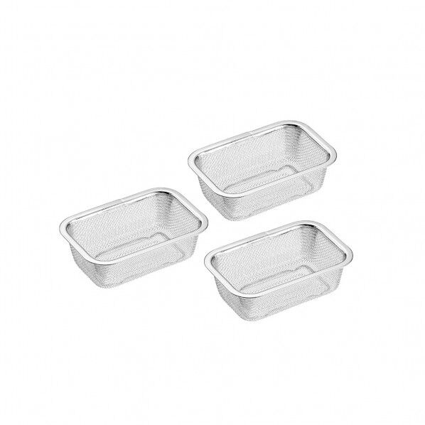 ザル1/4サイズ×3個組 (箱入り)