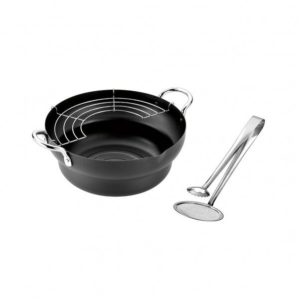 共柄天ぷら鍋24cm トンクﾞ付