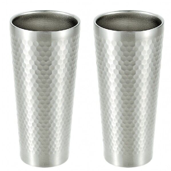 ステンレス二重タンブラー420ml 2pcs