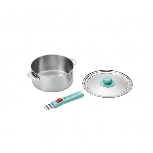 ステンレス鍋18cm･着脱ハントﾞル･蓋付