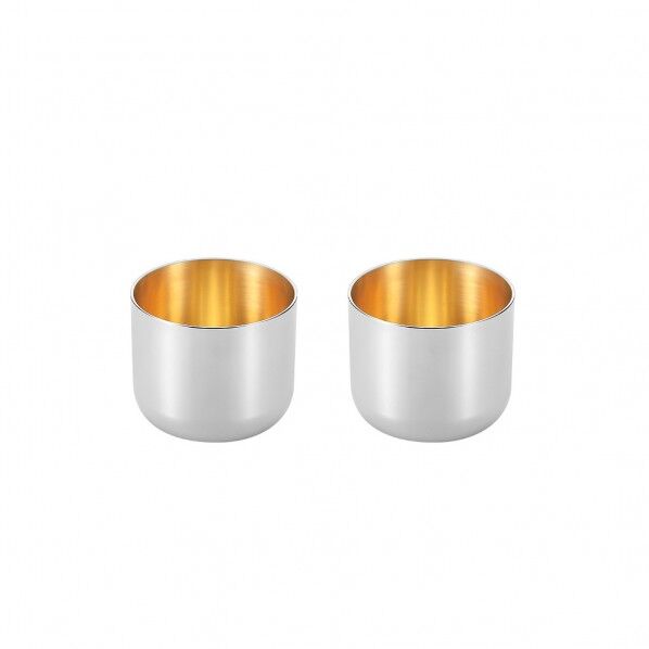 ステンレスぐい呑み 内面金 2P
