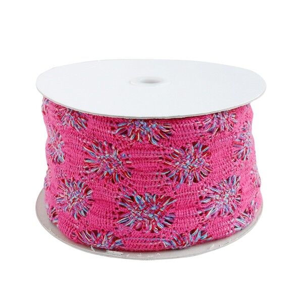 日本紐釦貿易 透かしフラワーニットリボン