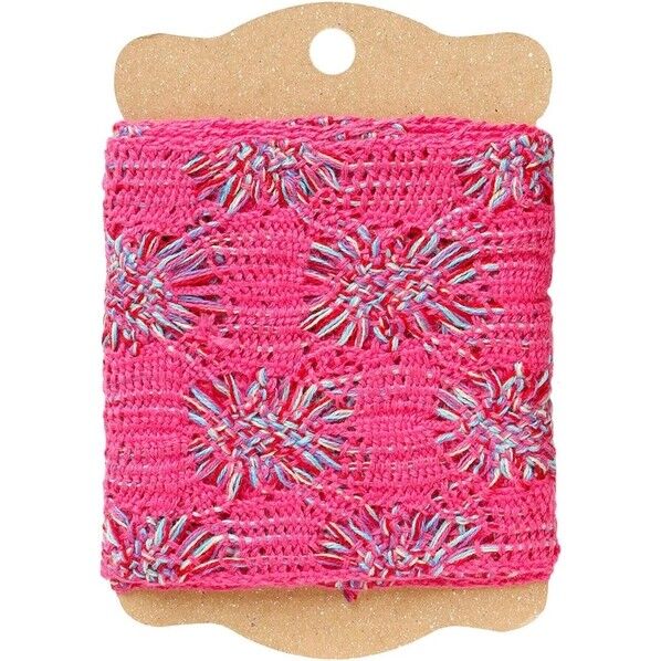 日本紐釦貿易 透かしフラワーニットリボン