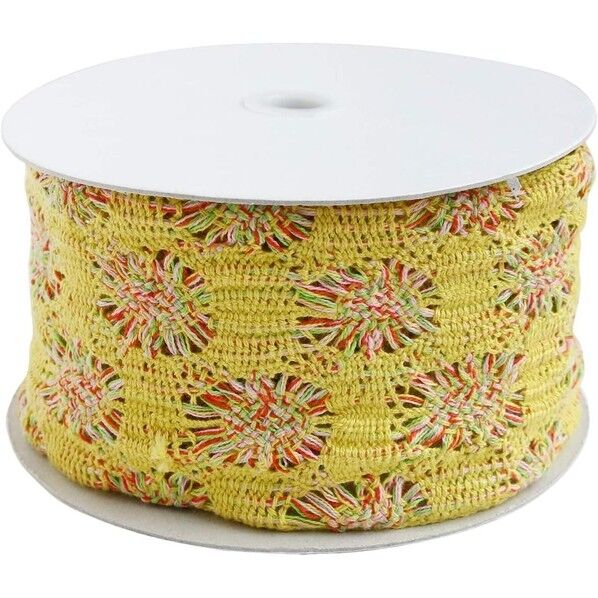 日本紐釦貿易 透かしフラワーニットリボン