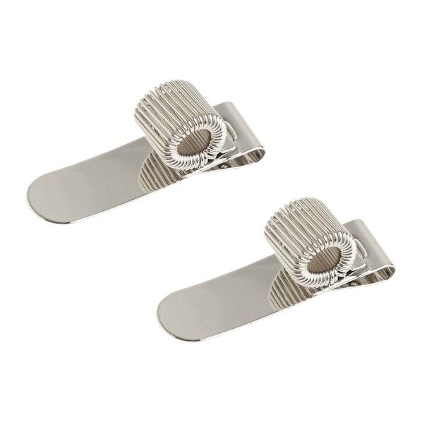 日本紐釦貿易 クリップペンホルダー W41×H11.5mm シルバー 10個