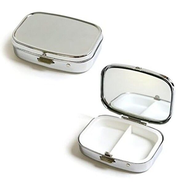 日本紐釦貿易 ピルケース 四角 鏡付き