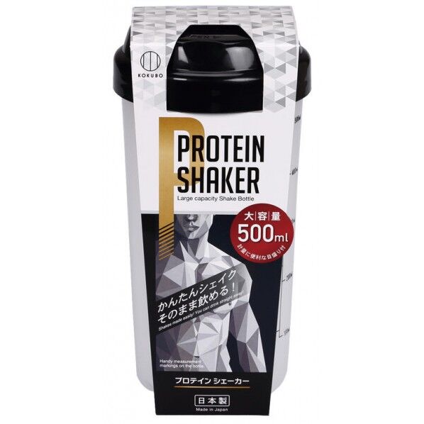 プロテインシェーカー ブラック ブラック 500mL KH-074 1個