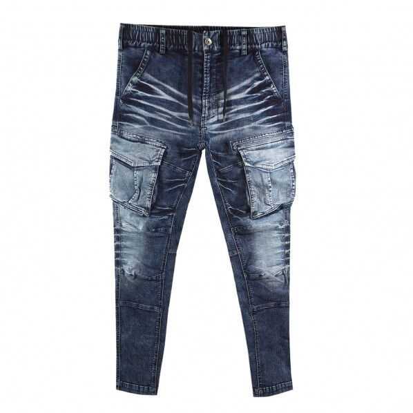 デニムカーゴパンツ ネイビー LL