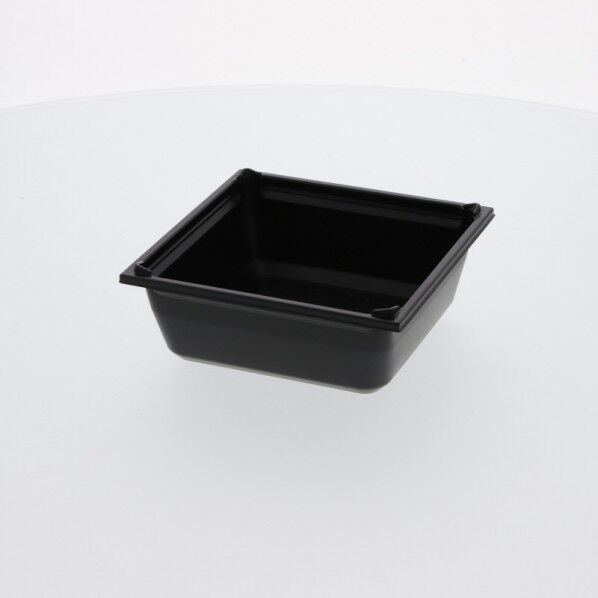 アクタ 弁当容器 ワン折重 底 41A 黒 組立後外寸:125×125×50mm/深さ44mm 004430002 50枚