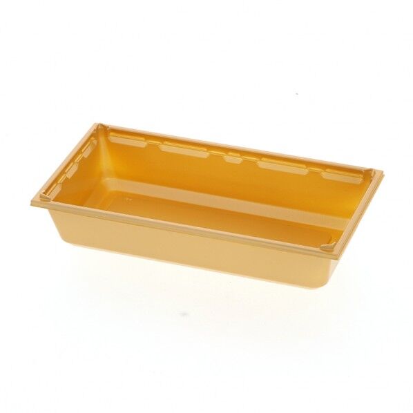 アクタ 弁当容器 ワン折重 底 73×38A 金 組立後外寸:217×116×50mm/深さ:45mm 004430032 50枚