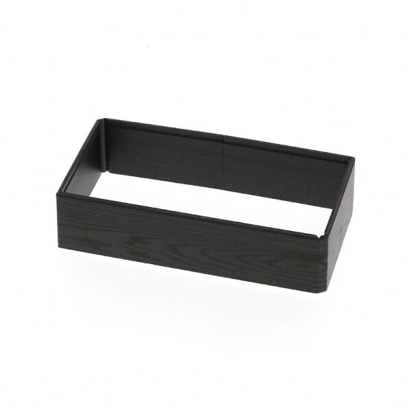 アクタ 弁当容器 ワン折重 縁 70×37(48) 黒焼杉 組立後外寸:205×111×48mm/深さ43mm 004430056 50枚