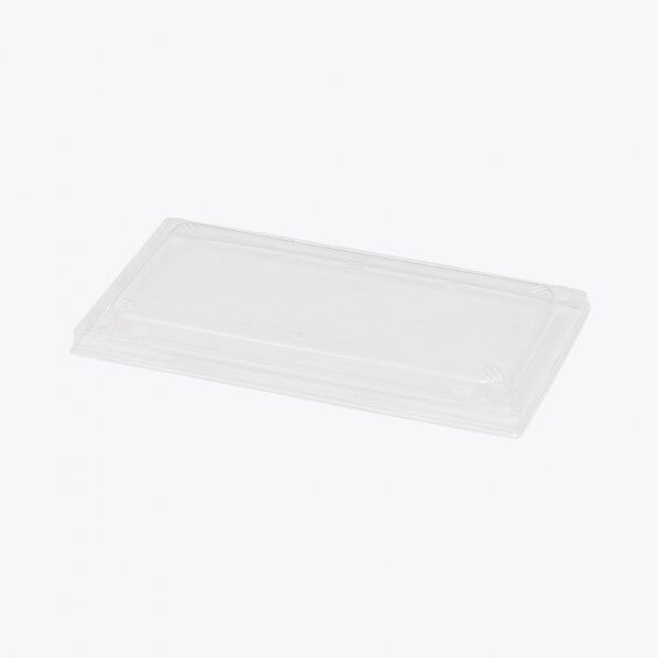 アクタ 弁当容器 ワン折重 蓋 70×37-K7 透明 外寸:205×111×7mm 004430057 50枚