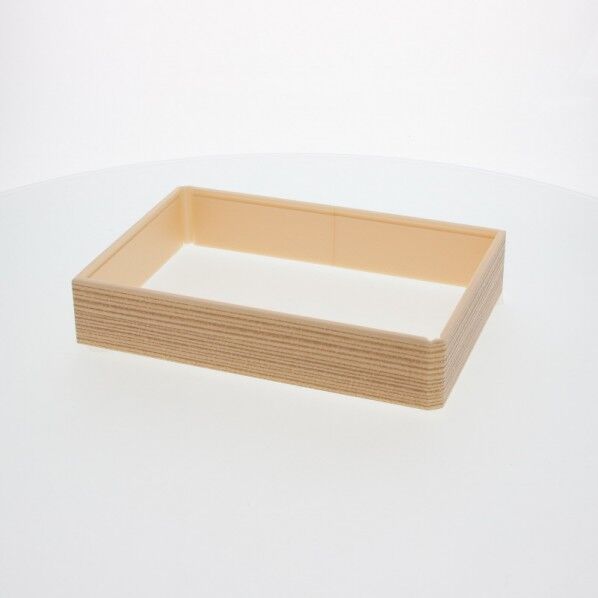 アクタ 弁当容器 ワン折重 縁 81×55(45) 杉 組立後外寸:243×166×45mm/深さ35mm 004430077 25枚