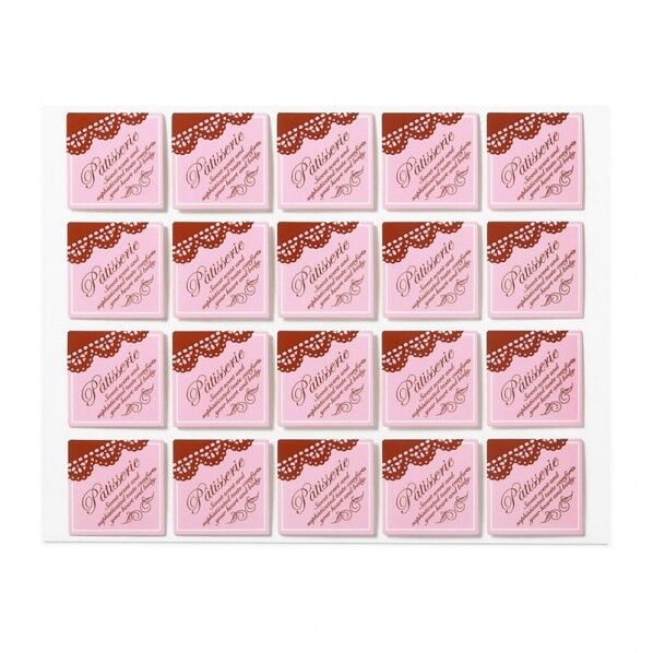cotta ケーキピック 65852 パティスリーレース柄 ピンク 23×23mm 009000132 100枚